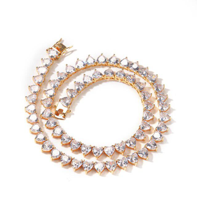 3 Prong Love Stone Tennis Chain