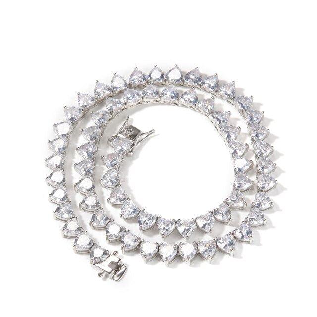 3 Prong Love Stone Tennis Chain