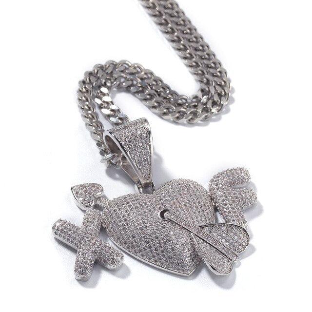 Custom Initial Heart Pendant And Necklace