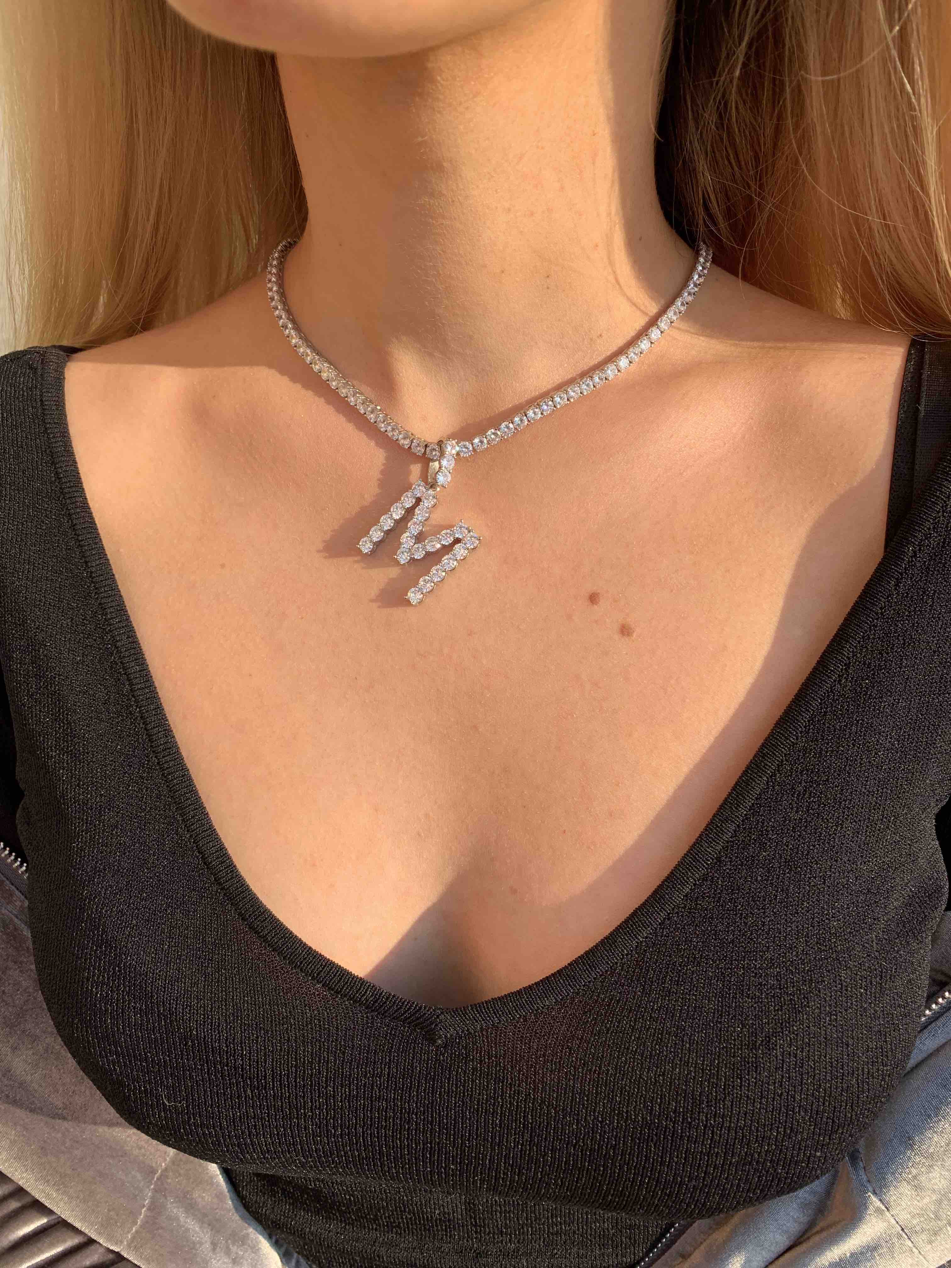DIAMOND LETTER NECKLACE