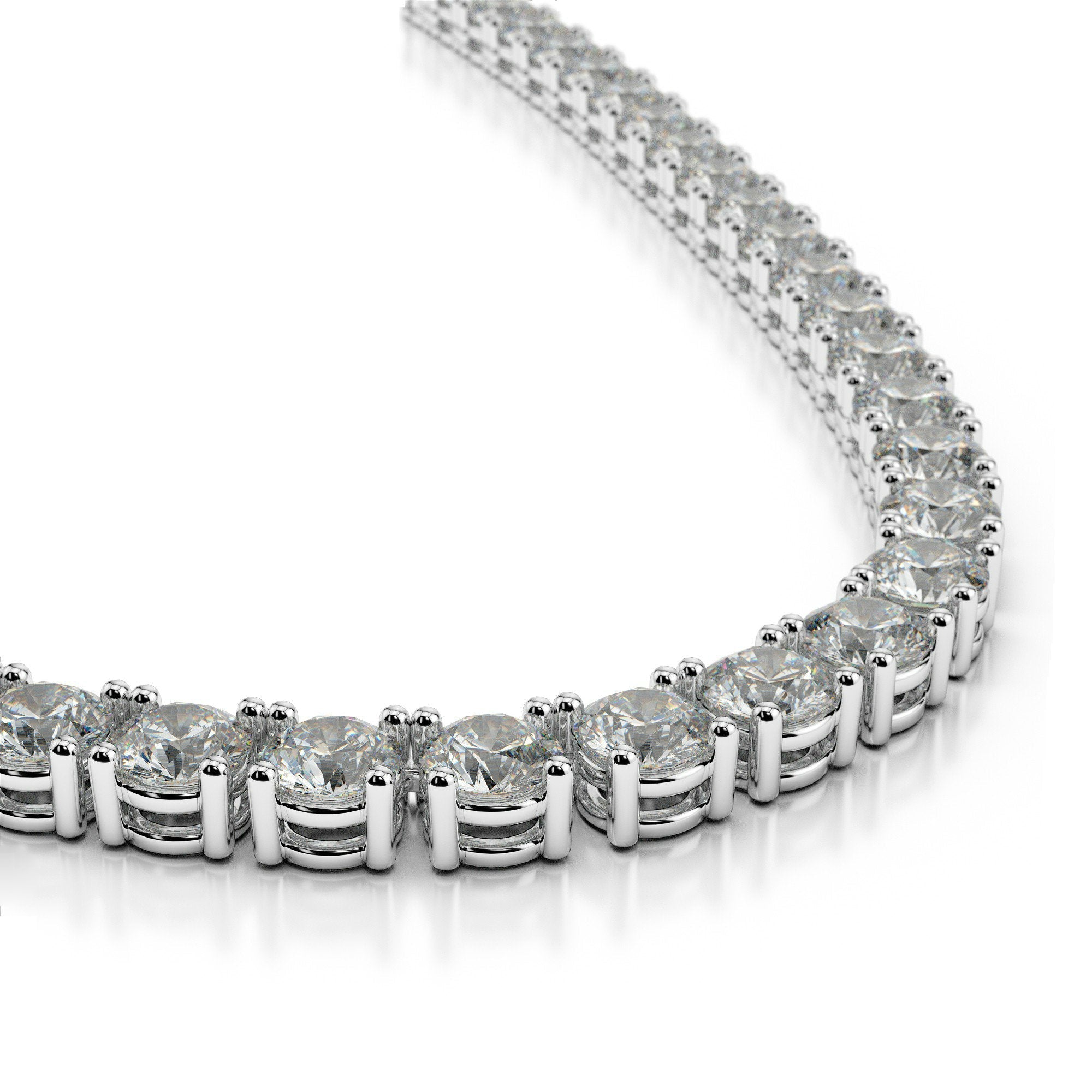 Diamond tennis necklace