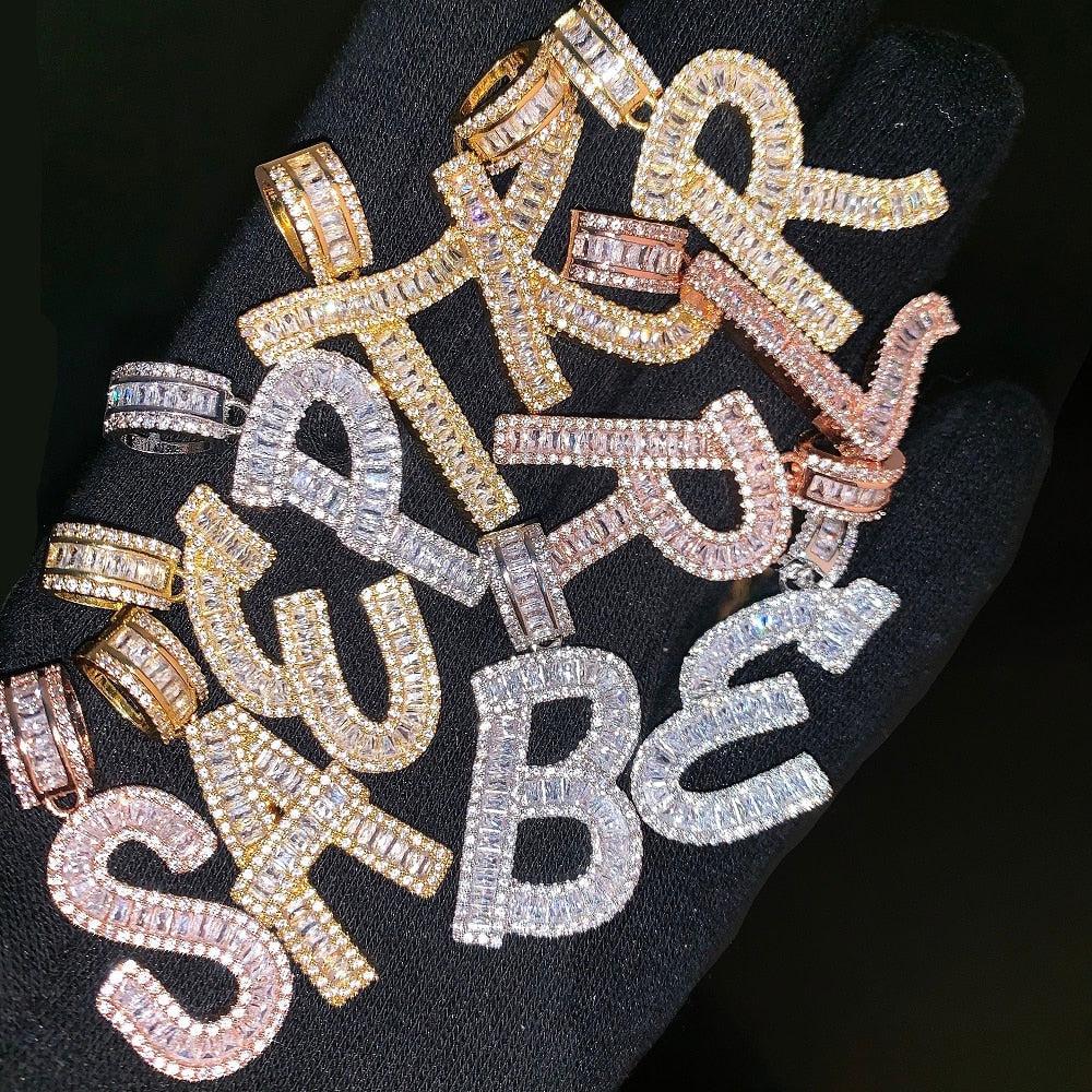Forever baguette letter necklace