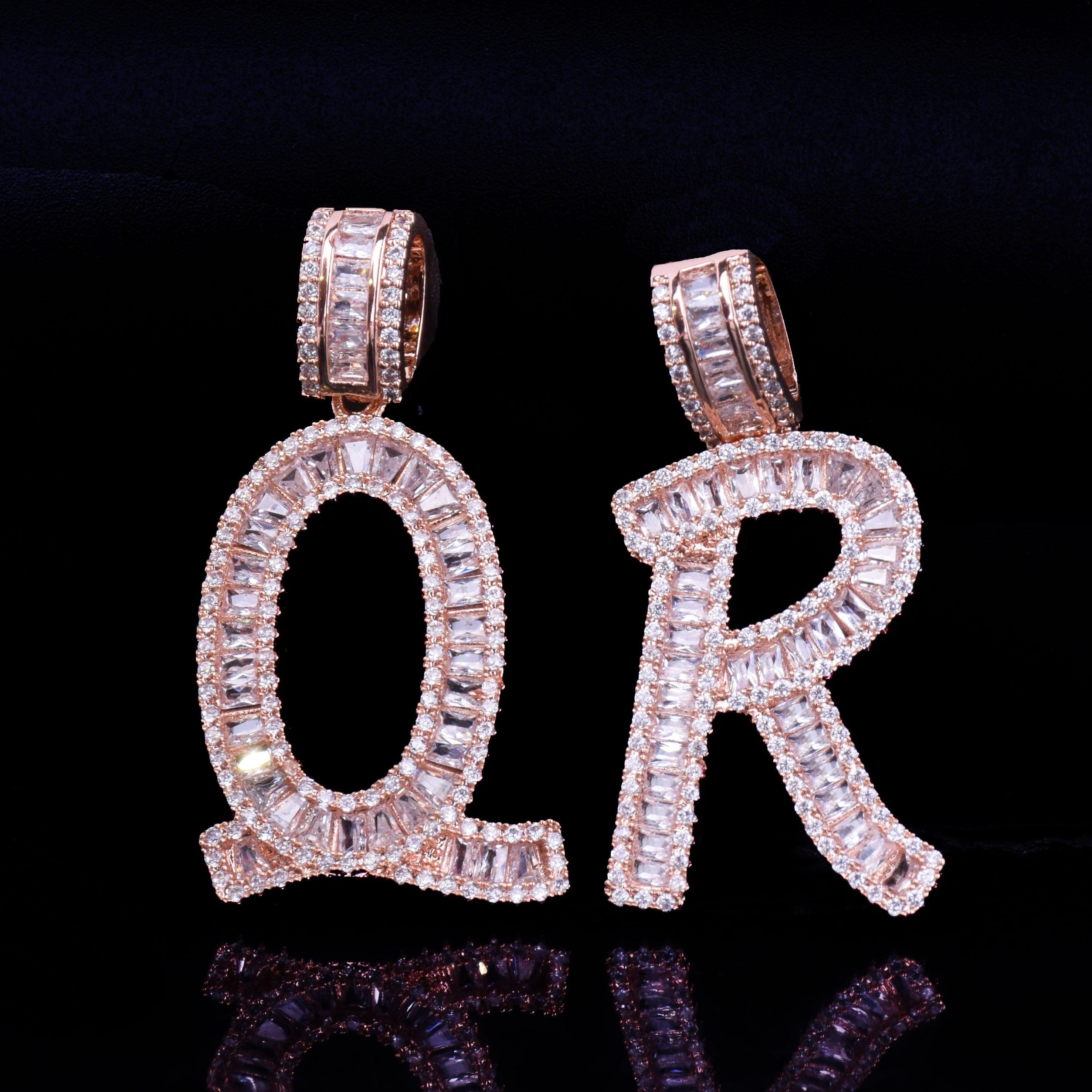 Forever baguette letter necklace