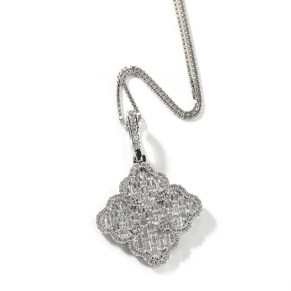 Icy Four-leaf Clover Necklace