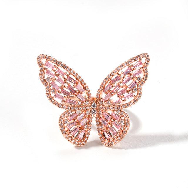 Kristi Adjustable Butterfly Ring (Adjustable)