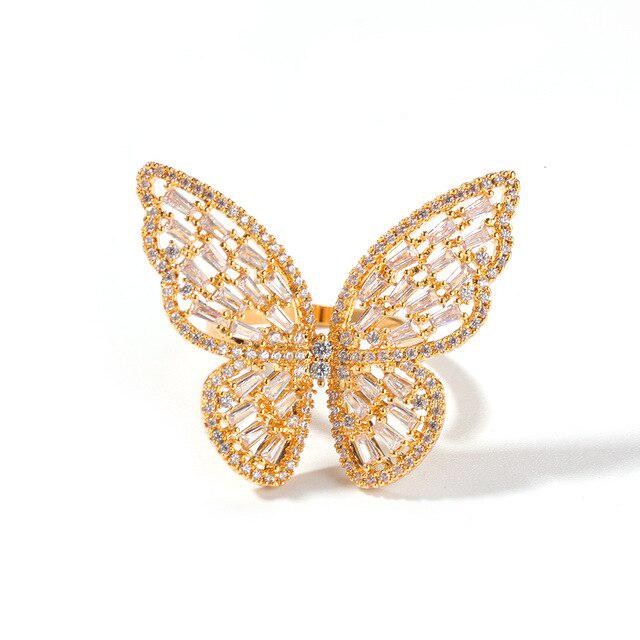 Kristi Adjustable Butterfly Ring (Adjustable)