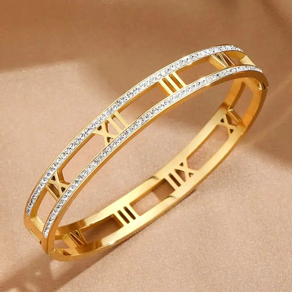 Luxe Hollow Roman Bangle