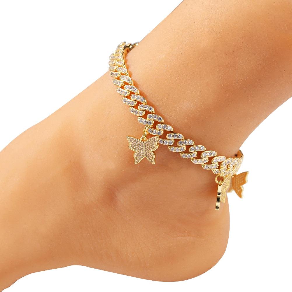 Mini Butterfly Cuban Anklet