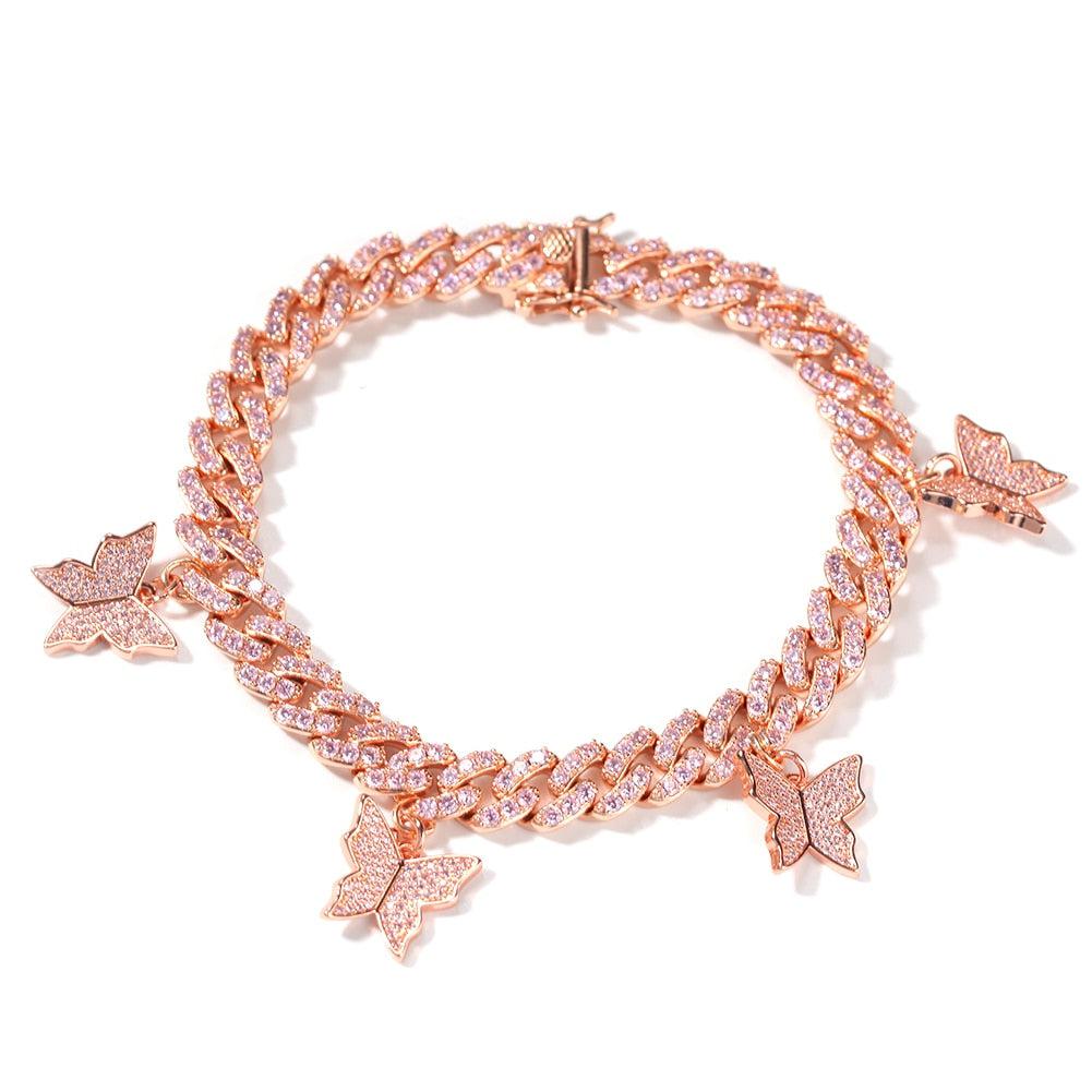 Mini Butterfly Cuban Anklet
