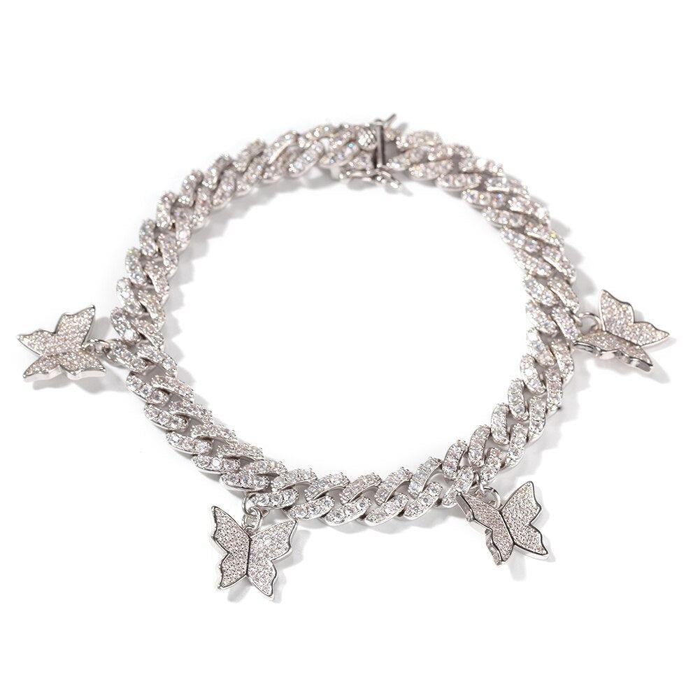 Mini Butterfly Cuban Anklet