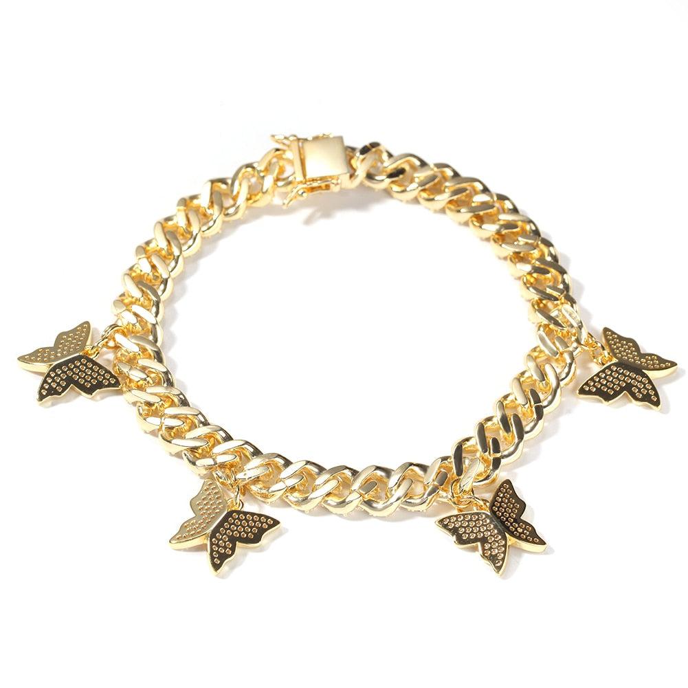 Mini Butterfly Cuban Anklet