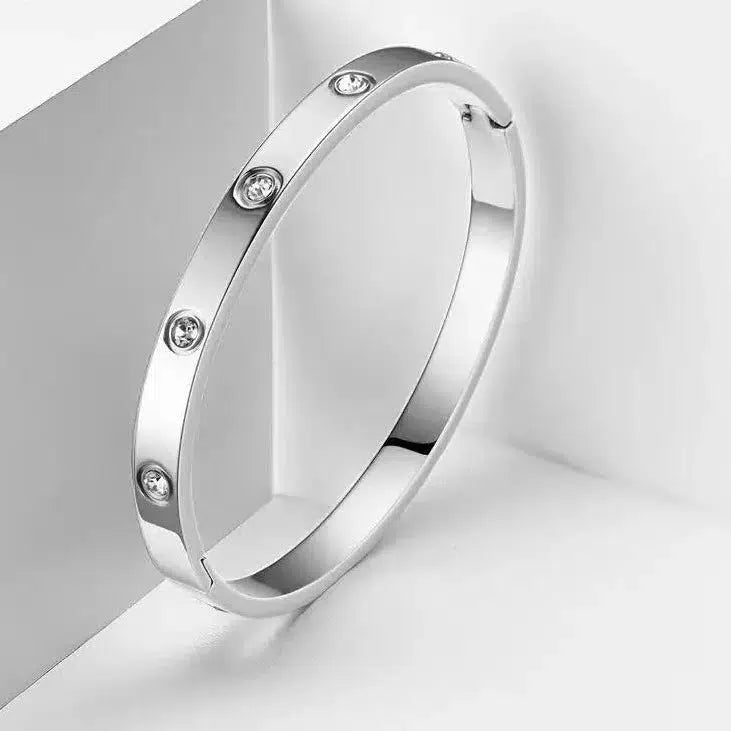 Serene Sparkle Bangle (Silver)