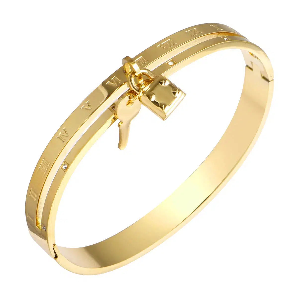 Locked-In Golden Bangle